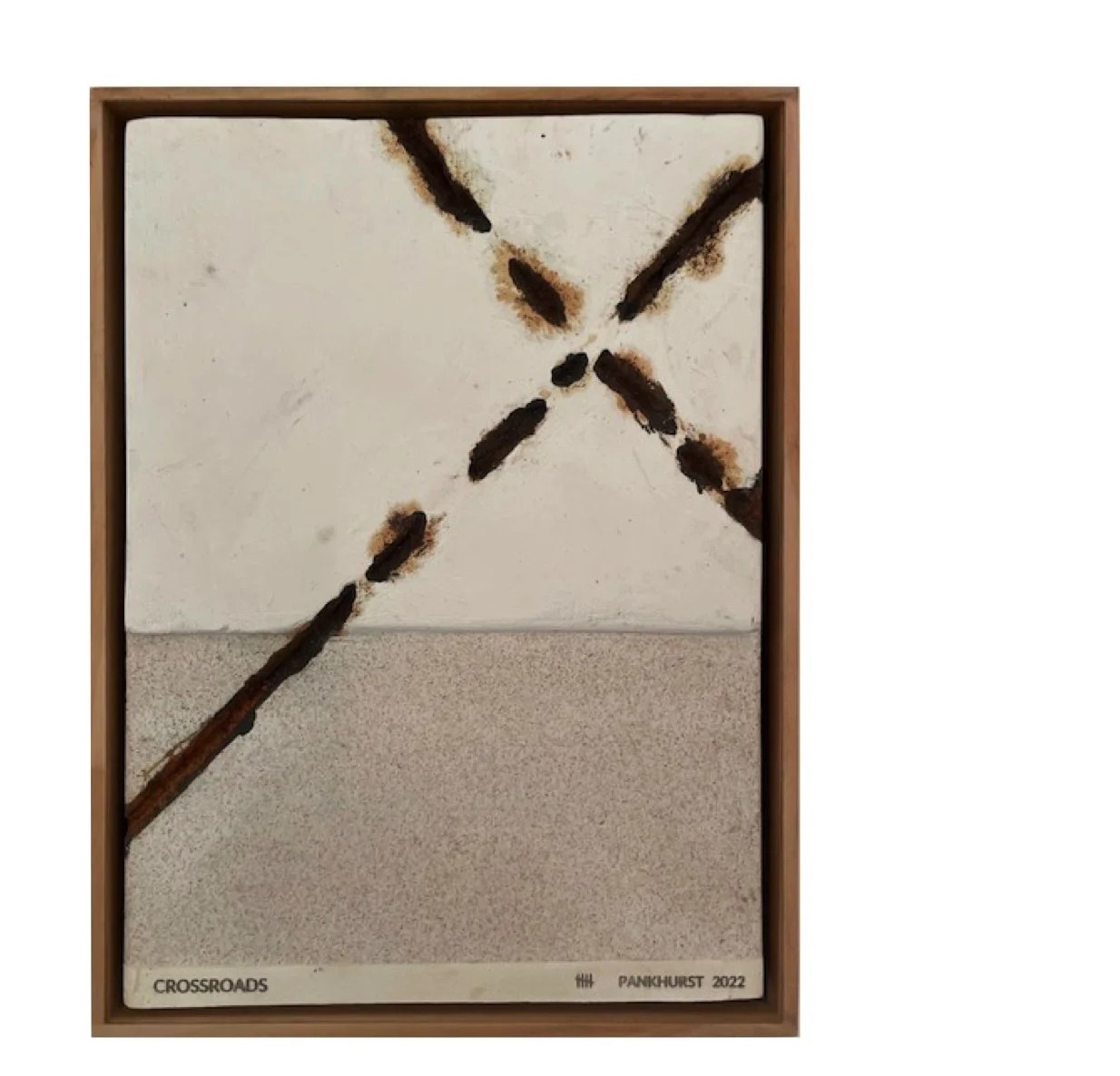Untitled 2022 original wall work in neutral tones